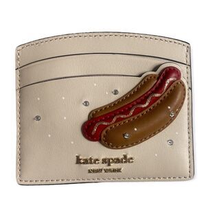 Kate Spade On a Roll hot dog wallet cardholder NWOT Rare